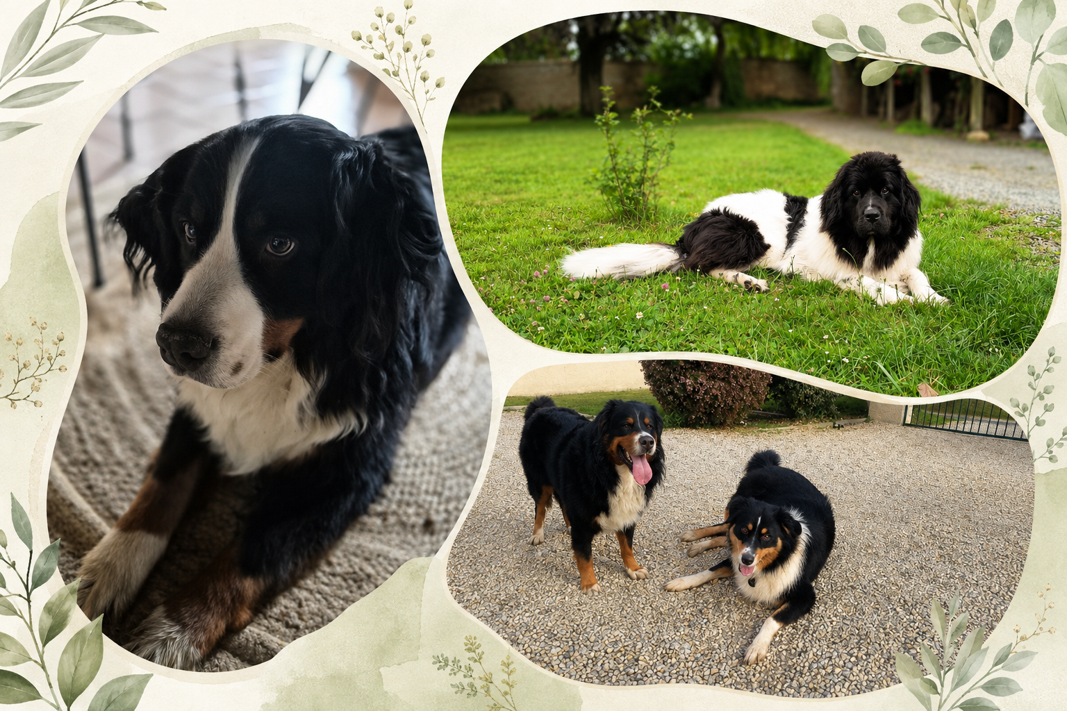 Quelques animaux accompagnés lors des visites à domicile pour chiens de Nounou et Compagnie